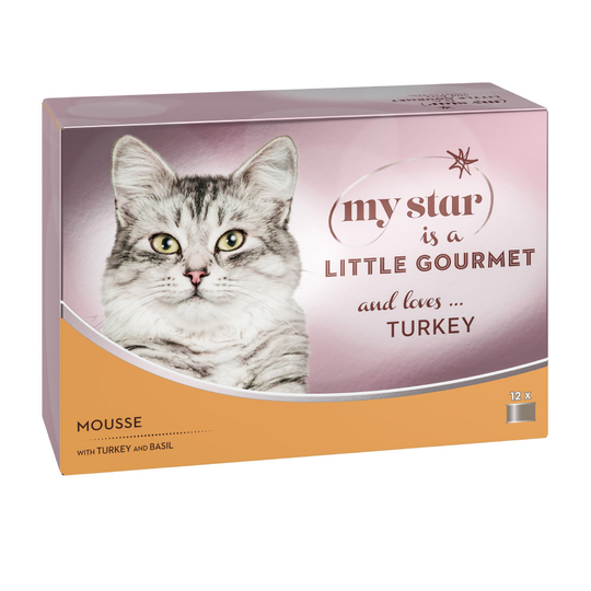 My Star Mousse Gourmet Dose 12 x 85 g - kalkkuna & basilika