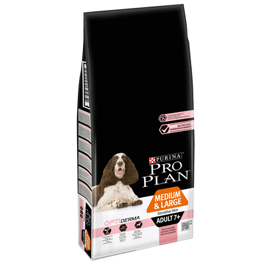 PRO PLAN Medium & Large Adult 7+ Sensitive Skin OPTIDERMA - 14 kg