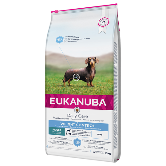 Eukanuba Daily Care Weight Control Small/Medium Adult Dog - Säästöpakkaus: 2 x 15 kg
