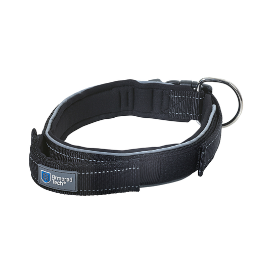ArmoredTech Dog Control -kaulapanta, musta - S-koko: kaulanympärys 33-38 cm, leveys 3 cm