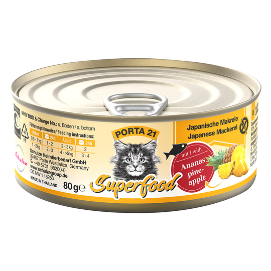 Porta 21 Superfood 6 x 80 g - makrillia ja ananasta