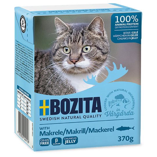 Bozita Chunks in Jelly, 6 x 370 g - makrilli