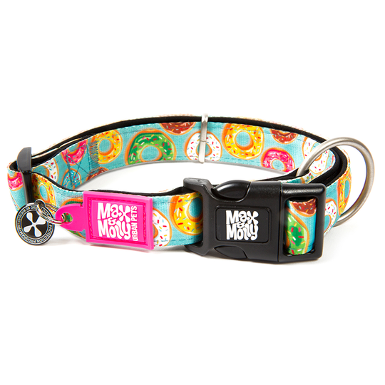 Max & Molly Smart ID Donuts -kaulapanta - S-koko: kaulanympärys 28-45 cm, L 15 mm