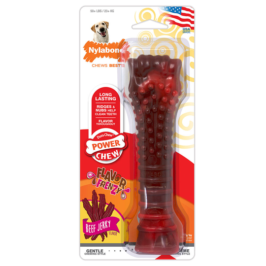 Nylabone Dura Chew Beef Jerky - L-koko: n. P 20 x L 5,5 x K 3 cm