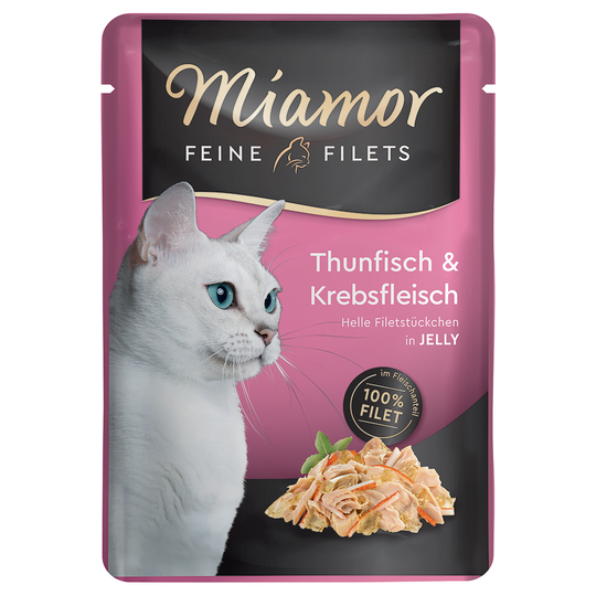 Miamor Fine Filets in Jelly 6 x 100 g - tonnikala & rapu