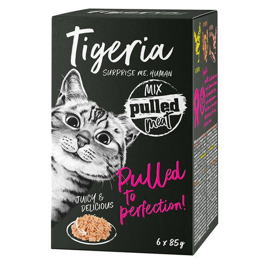 Tigeria Pulled Meat 6 x 85 g - mix (3 makua)