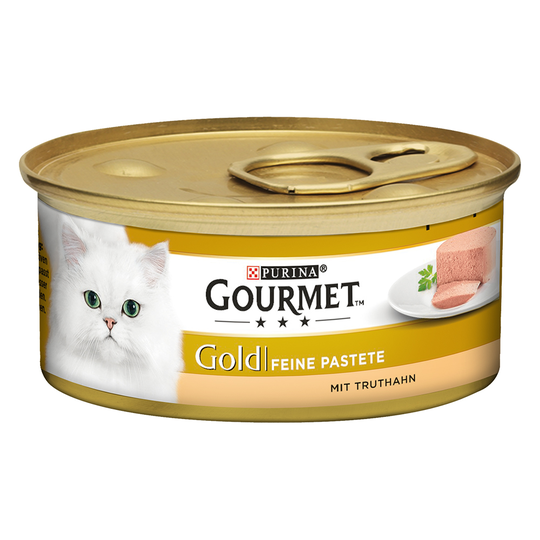 24 + 12 kaupan päälle! 36 x 85 g Gourmet Gold -kissanruokaa - Fine Paté - kalkkuna