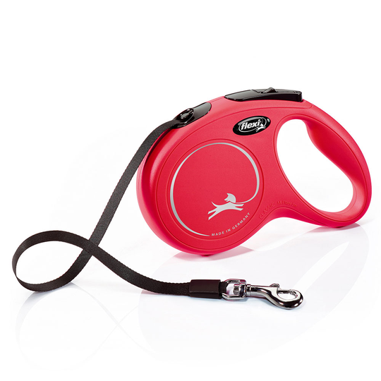 flexi New Classic -nauhatalutin punainen, 5 m - M: max 25 kg