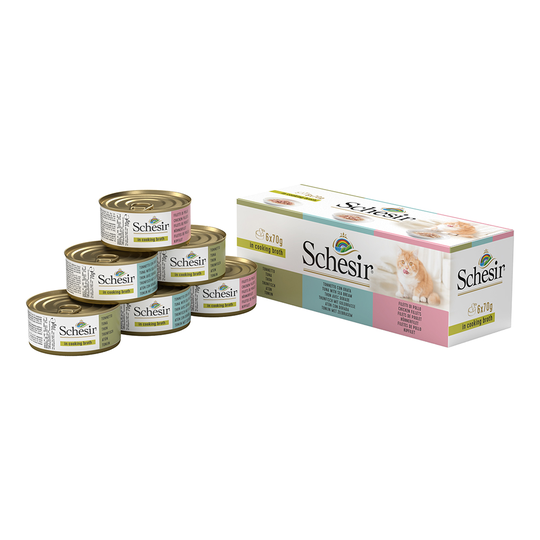Schesir in Broth -purkkilajitelma 6 x 70 g - 3 makua