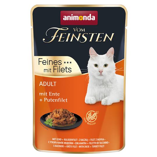 Animonda Vom Feinsten Adult 18 x 85 g - ankka + kalkkunafilee
