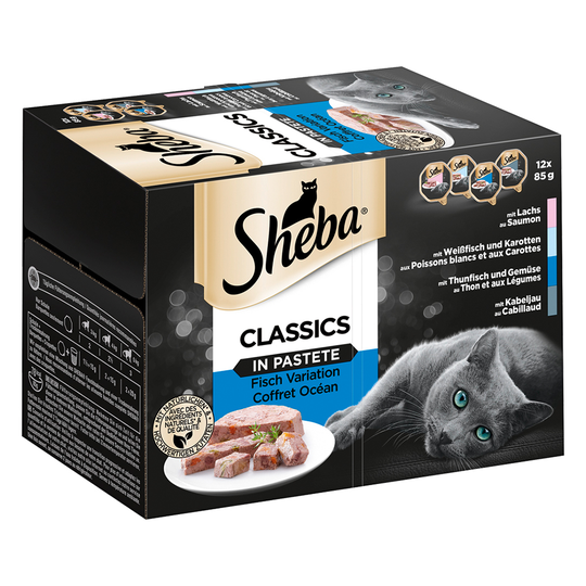 Sheba-rasialajitelma 12 x 85 g: 10 + 2 rasiaa kaupan päälle! - Classics Paté