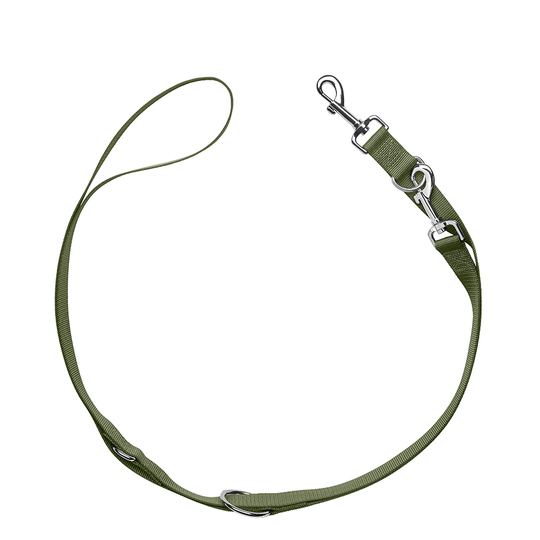 HUNTER-setti: London Vario Rapid -valjaat + London-talutushihna, oliivinvihreä - valjaiden koko XXS-XS + talutushihna 200 cm / 15 mm