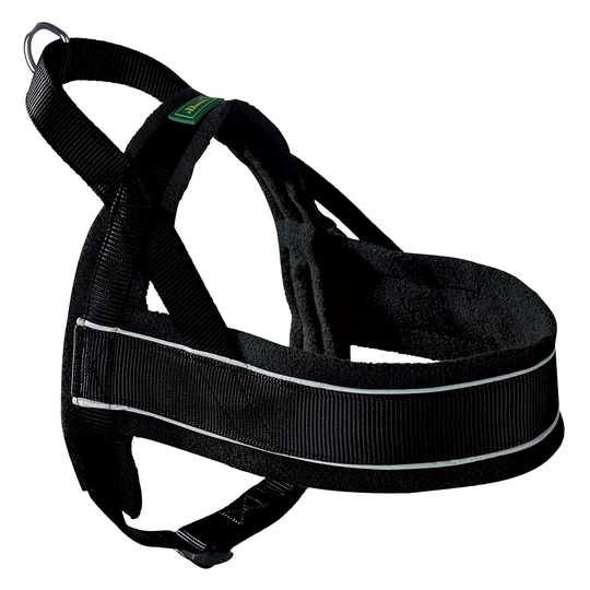 HUNTER Norwegian Racing -koiranvaljaat, musta - M-L: rinnanympärys 60 - 75 cm, L 25 mm