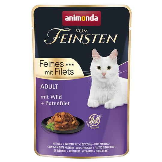 Animonda Vom Feinsten Adult 18 x 85 g - peura + kalkkunafilee