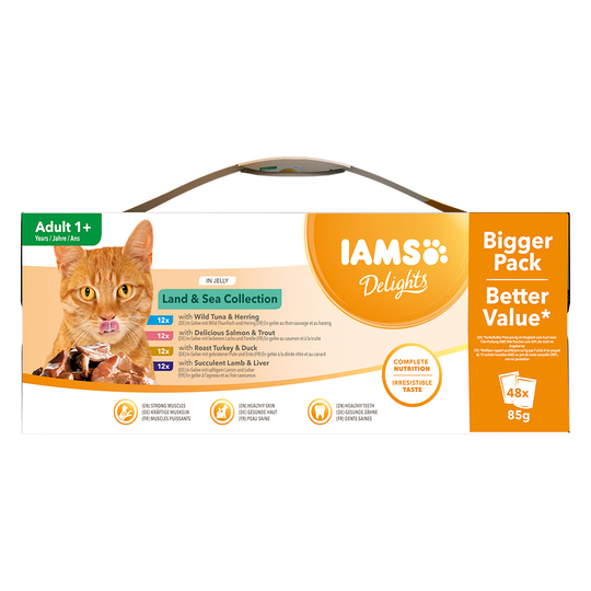 IAMS Delights Adult Land & Sea 48 x 85 g - Land & Sea in Jelly
