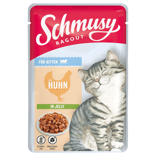 Schmusy Ragout Kitten in Jelly 22 x 100 g - kana