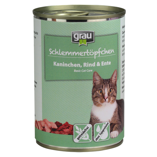 Grau Gourmet, viljaton 6 x 400 g - kani, nauta & ankka