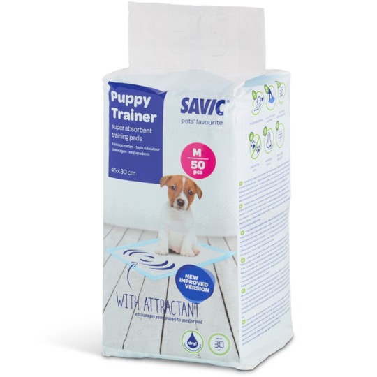Savic Puppy Trainer Pads - keskikoko: P 45 x L 30 cm, 50 kpl