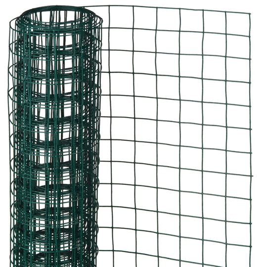 Nature Metalliverkko neliö 1x5 m 13 mm muovipäällysteinen teräs vihreä
