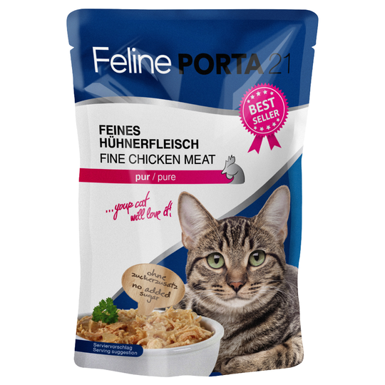Feline Porta 21 -kokeilupakkaus 6 x 100 g, monta makua - kokeilupakkaus, monta makua (viljaton)