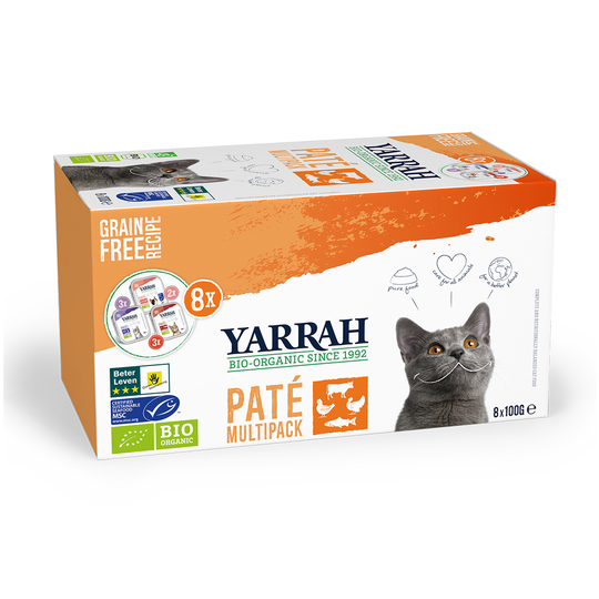8 x 100 g Yarrah Organic Pate -lajitelma erikoishintaan! - lajitelma (3 makua)