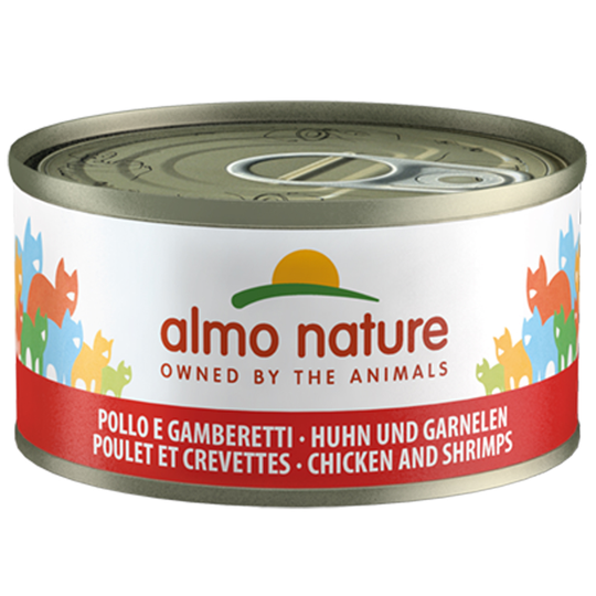 Almo Nature Legend kissanruoka 24 x 70 : 20 + 4 kaupan päälle! - kana & katkarapu