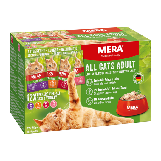 MERA Cats Adult -lajitelma 12 x 85 g - 12 x 85 g