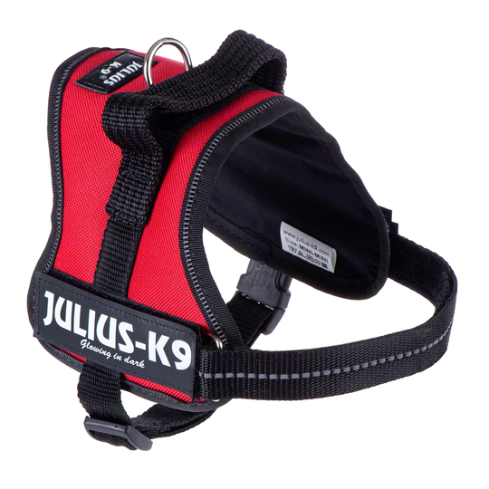 JULIUS-K9® Power -koiranvaljaat, punainen - rinnanympärys 51 - 67 cm (Mini-koko)