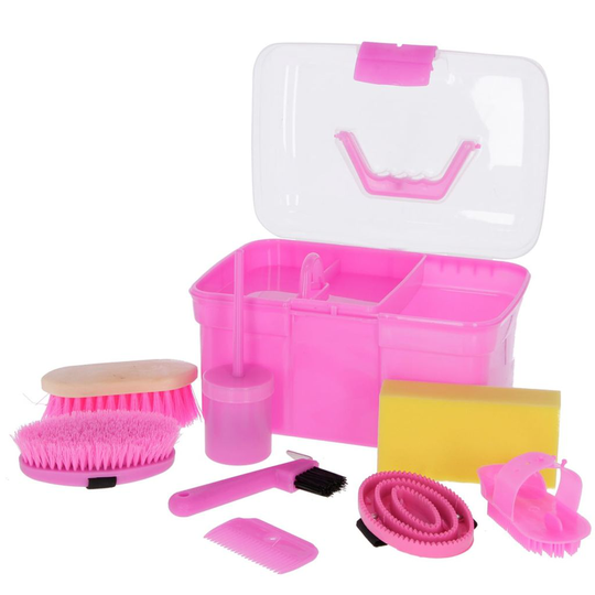 Kerbl Mini Trimmauslaatikko 8 työkalua pinkki