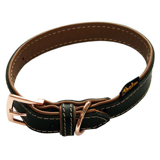 Heim-kaulapanta, vuorattu rosé, musta/ruskea - koko 65: kaulanympärys 51 - 60 cm, L 25 mm