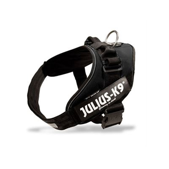 JULIUS-K9® -koiranvaljaat, musta - rinnanympärys 58 - 76 cm (0-koko)