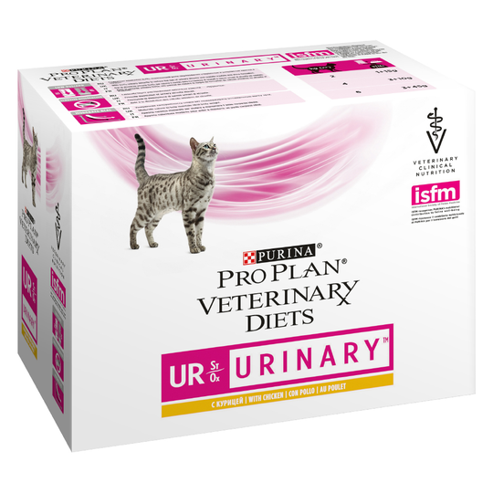 Purina Pro Plan Veterinary Diets Feline UR ST/OX - Urinary, kana - 10 x 85 g