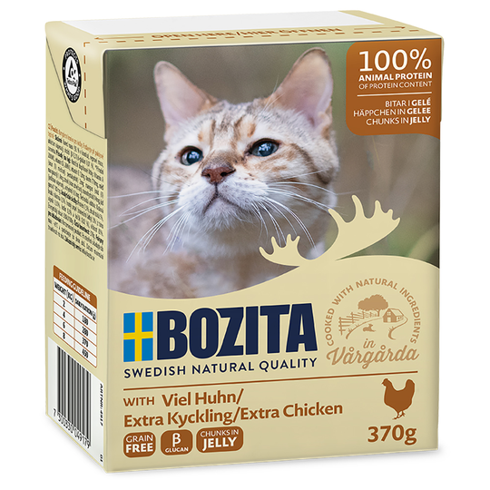 Bozita Chunks -säästöpakkaus 24 x 370 g - in Jelly: kana