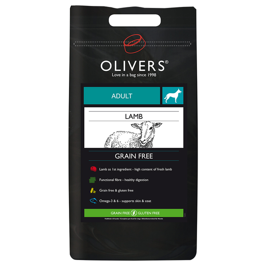 Oliver's Medium Breed Grain Free Lamb - 12 kg