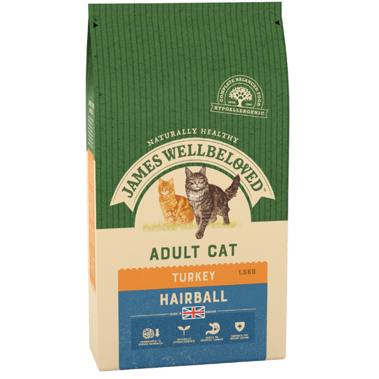 James Wellbeloved Adult Hairball Turkey - 1,5 kg