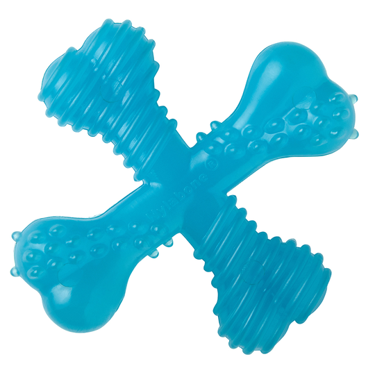 Nylabone Puppy X-Bone -purulelu - P 9 x L 9 x K 3,5 cm