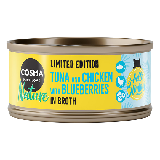 Cosma Nature Limited Edition: tonnikala, kana & mustikka - 6 x 70 g