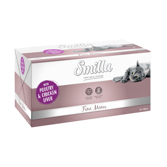 Smilla Fine Menu 8 x 100 g - siipikarja & kananmaksa