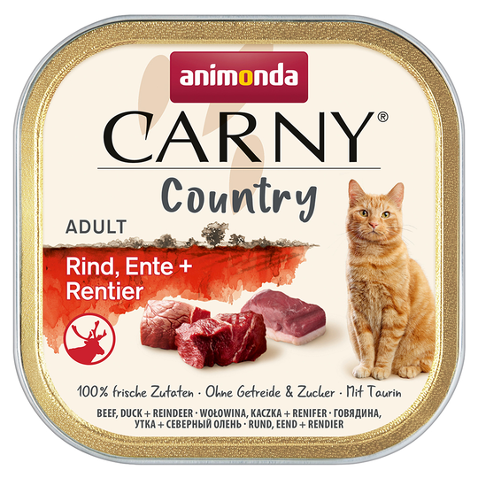 Animonda Carny Country Adult 32 x 100 g - nauta, ankka & poro