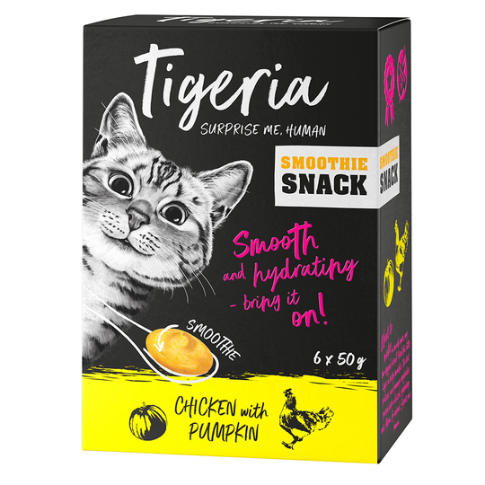 Tigeria Smoothie Snack 6 x 50 g - kana & kurpitsa