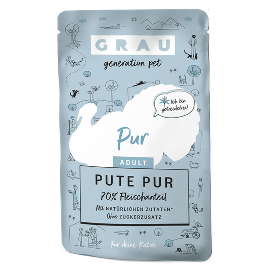 Grau Adult, viljaton 16 x 125 g - kalkkuna
