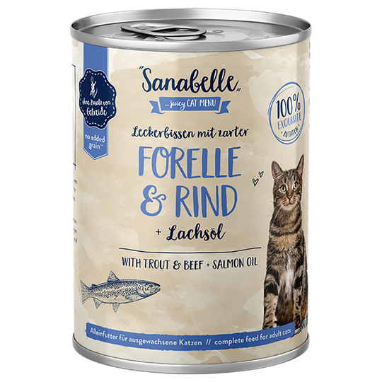 Sanabelle All Meat 6 x 400 g - taimen & nauta