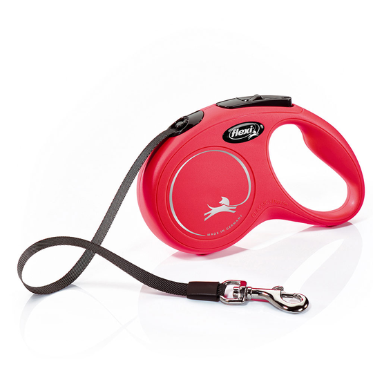 flexi New Classic -nauhatalutin punainen, 5 m - S: max 15 kg