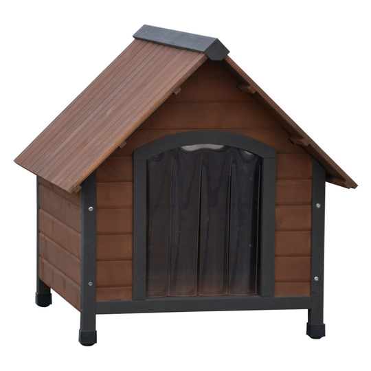 @Pet @Pet @Pet Koirankoppi Rustique muoviläpillä ruskea 76x76x72 cm
