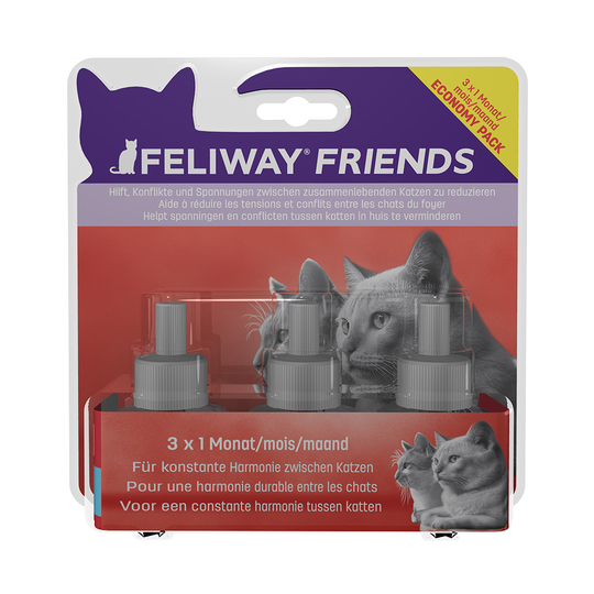 Feliway Friends - säästöpakkaus: 3 x 48 ml täyttöpulloa