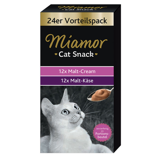 Miamor Cat Snack Malt Cream & Malt Cheese Multibox - 48 x 15 g