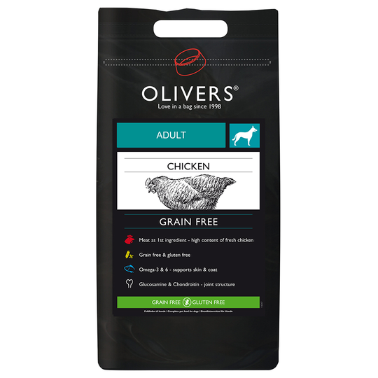 Oliver's Adult Medium Breed Grain Free Chicken - 12 kg