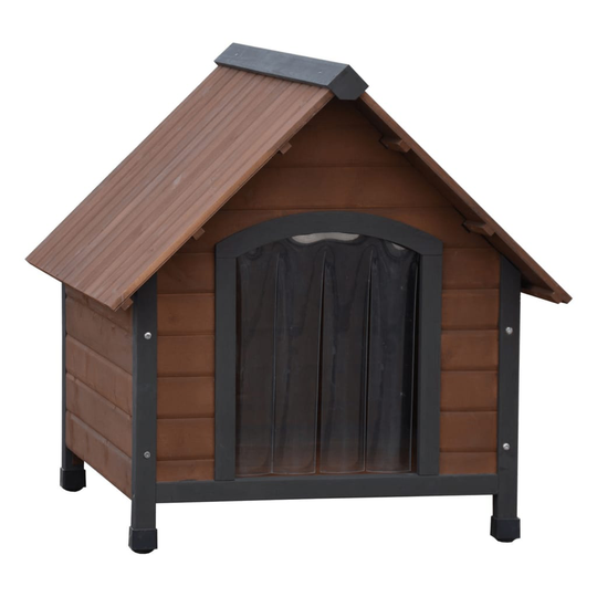 @Pet @Pet @Pet Koirankoppi Rustique muoviläpillä ruskea 102x82x87 cm