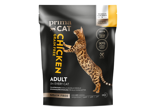 PrimaCat kuivaruoka GrainFree kananlihalla aikuisille kissoille 1,4 kg