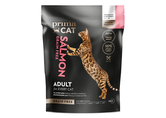 PrimaCat kuivamuona GrainFree lohi aikuisille kissoille 1,4 kg